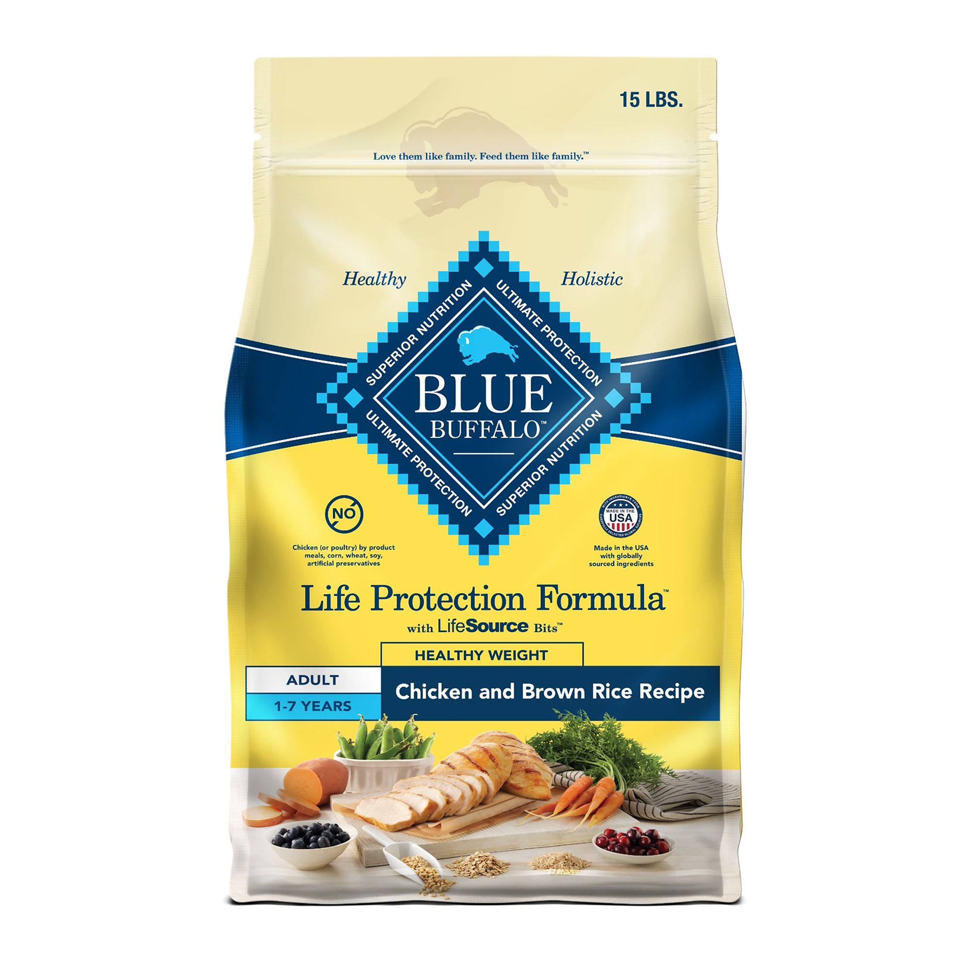 Blue Buffalo Life Protection Formula Adult Healthy Weight Chicken Brown Rice Dry Dog Food 5lb