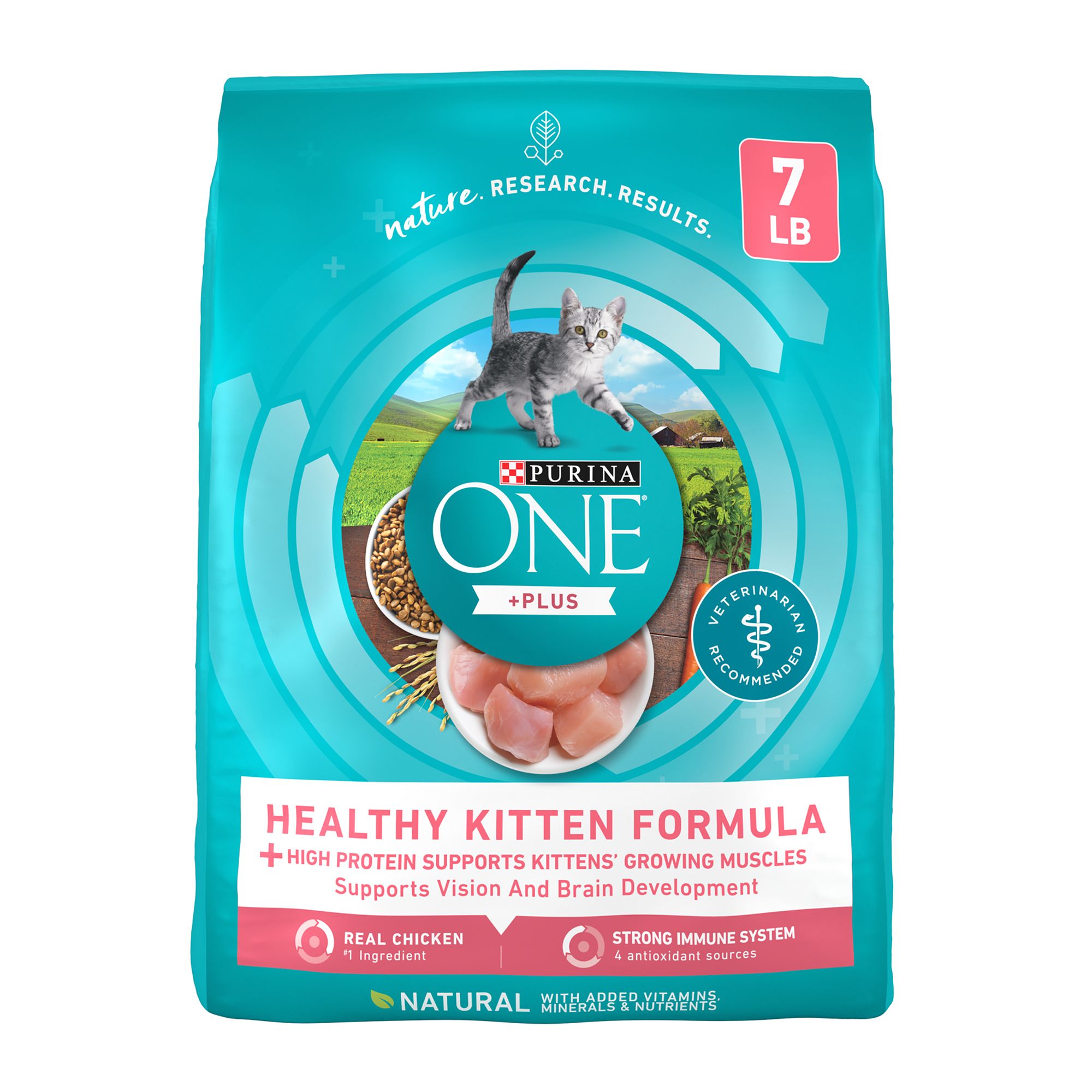 Purina ONE Plus Healthy Kitten Dry Cat Food Chicken High