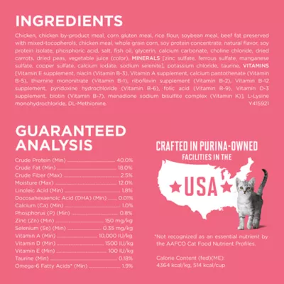 Product Purina ONE® +Plus Healthy Kitten Dry Cat Food - Chicken, High-Protein, Natural