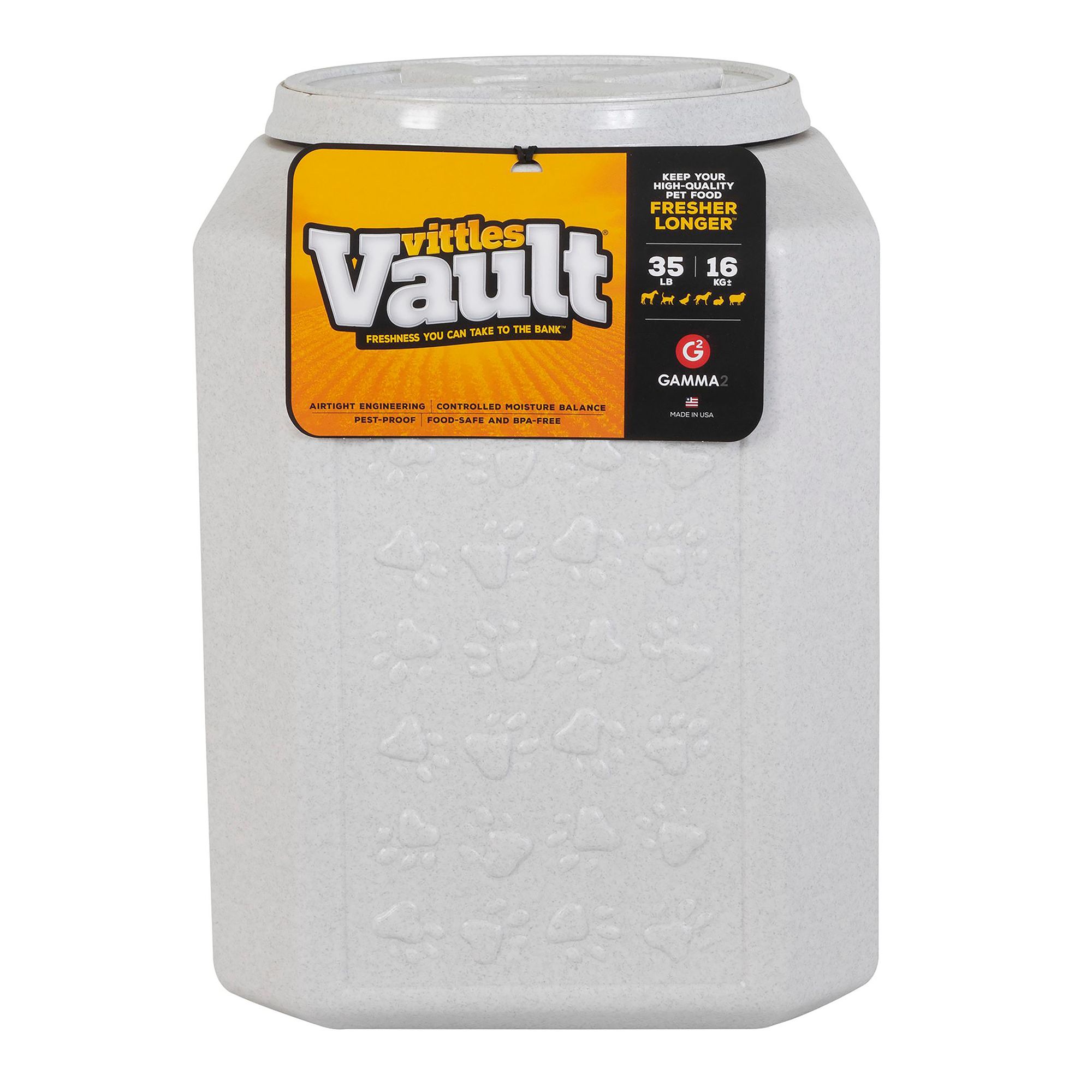 Vittles Vault® by GAMMA2 Outback Paw Print Pet Food Container