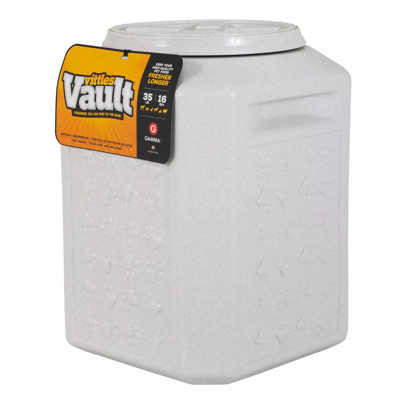 Vittles Vault by GAMMA2 Outback Paw Print Pet Food Container