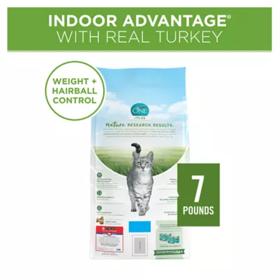 Product Purina ONE® +Plus Indoor Advantage Adult Cat Dry Food - Turkey, Natural, High-Protein
