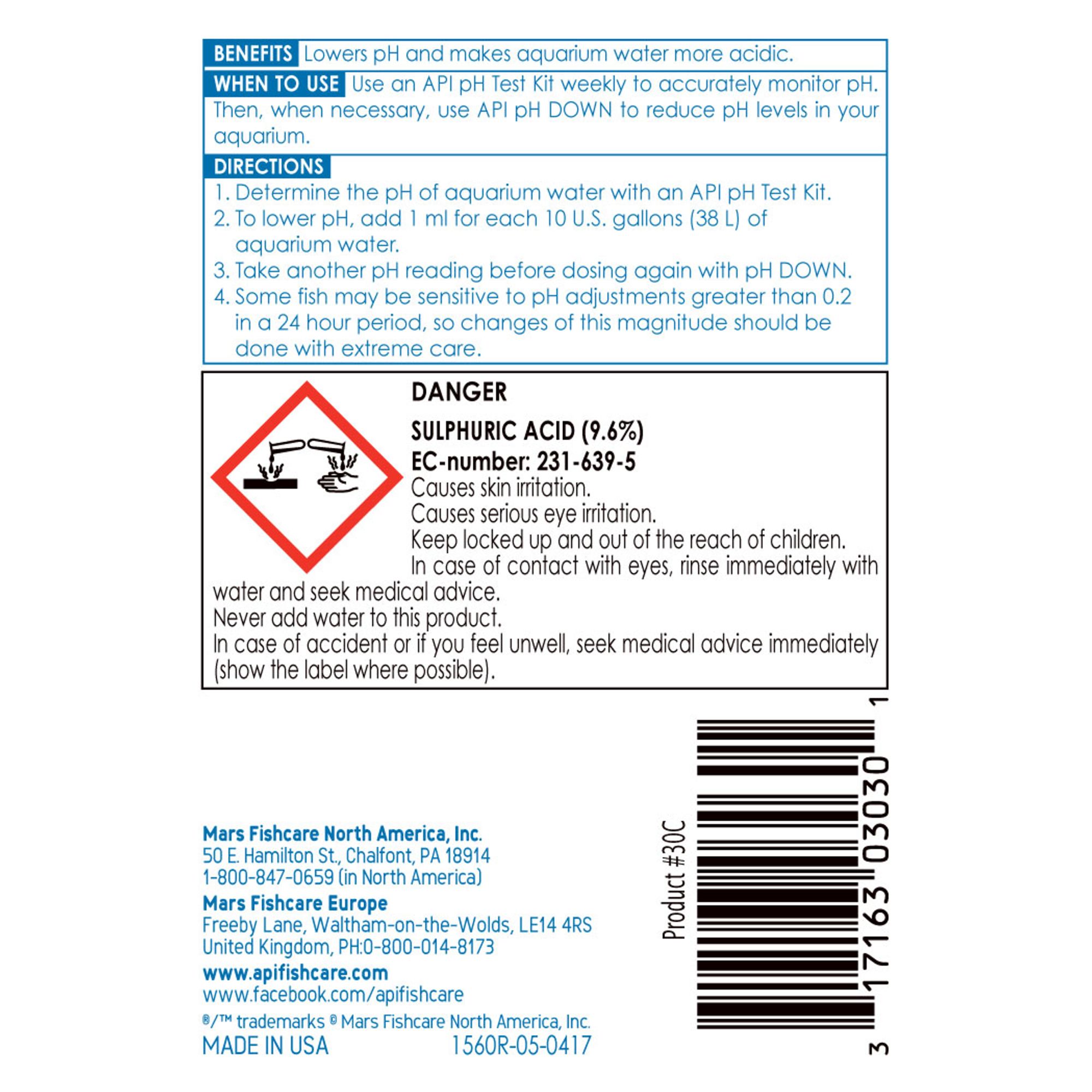 API® pH Down Adjuster Aquarium Water Conditioner for Aquarium pH Control - thumbnail 2