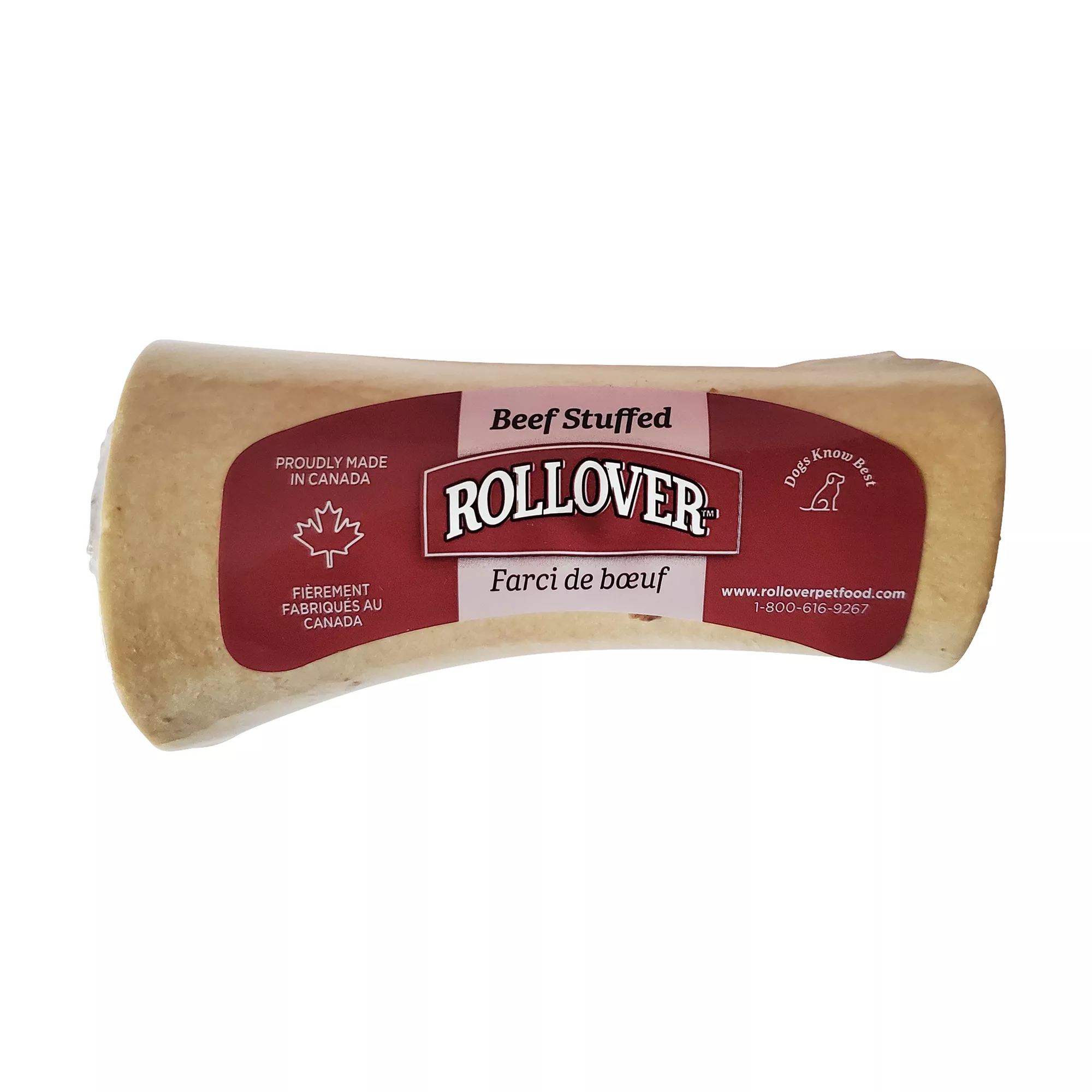 Rollover Roasted Stuffed Beef Bones Premium Dog Treats