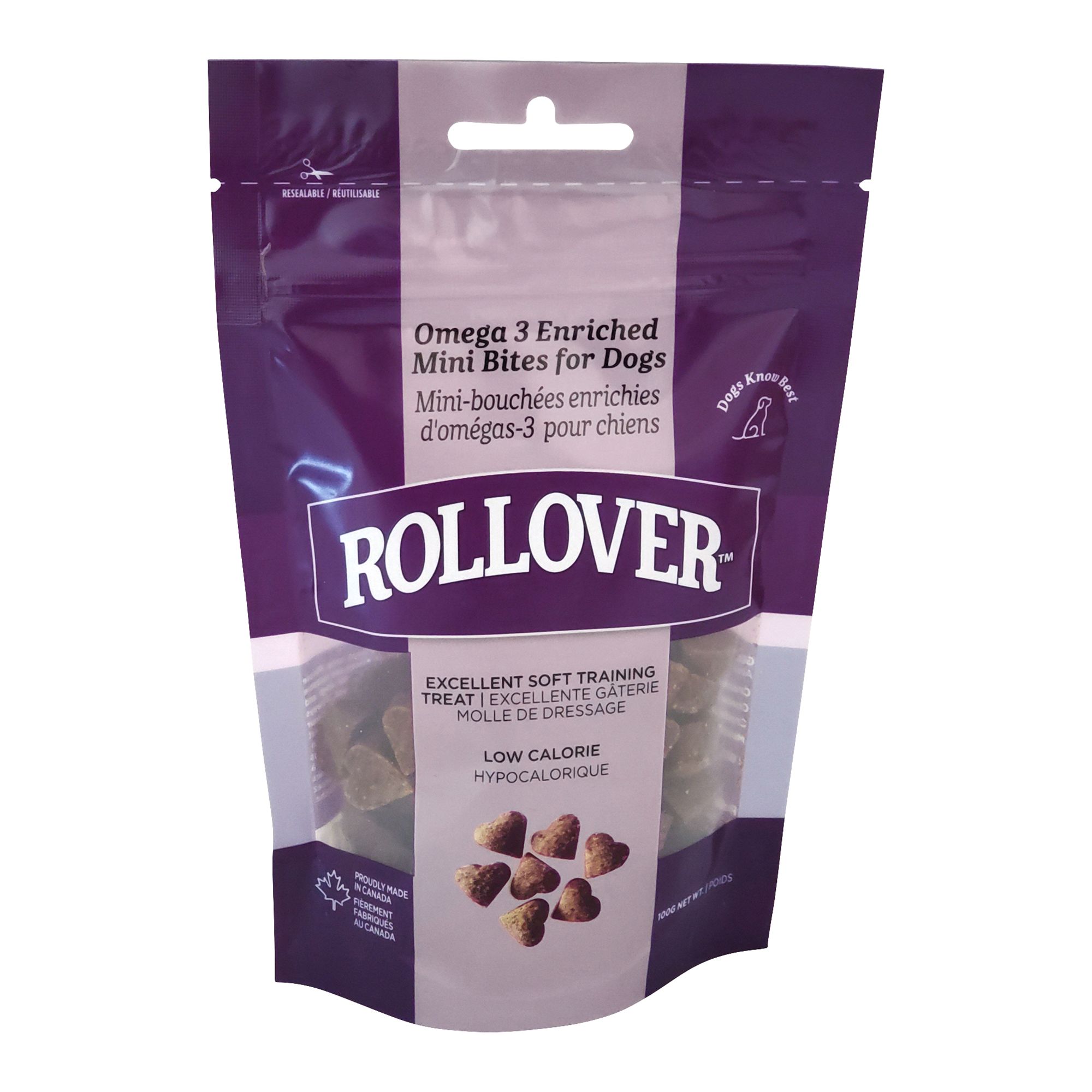 Rollover Omega 3 Enriched Mini Bites Dog Treat Liver dog Chewy