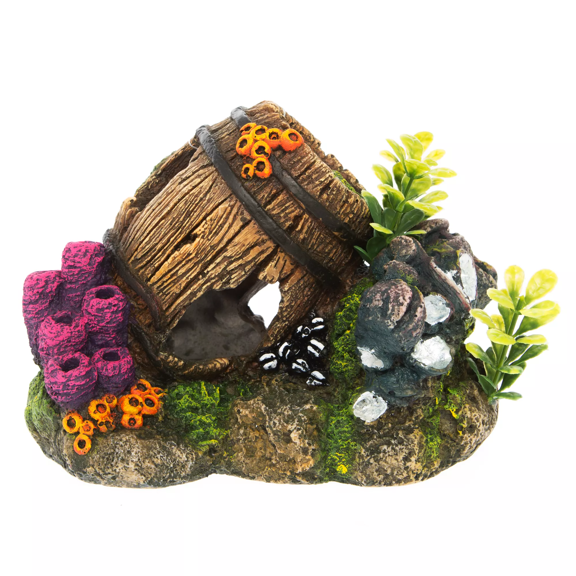 Top Fin® Barnacle Barrel Aquarium Ornament