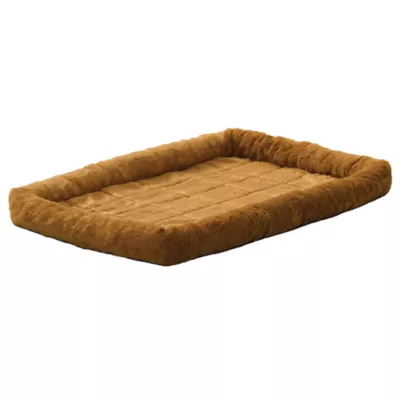 MidWest Quiet Time Bolster Crate Mat & Pet Bed, Machine Washable, Multiple Colors & Sizes - Image 1