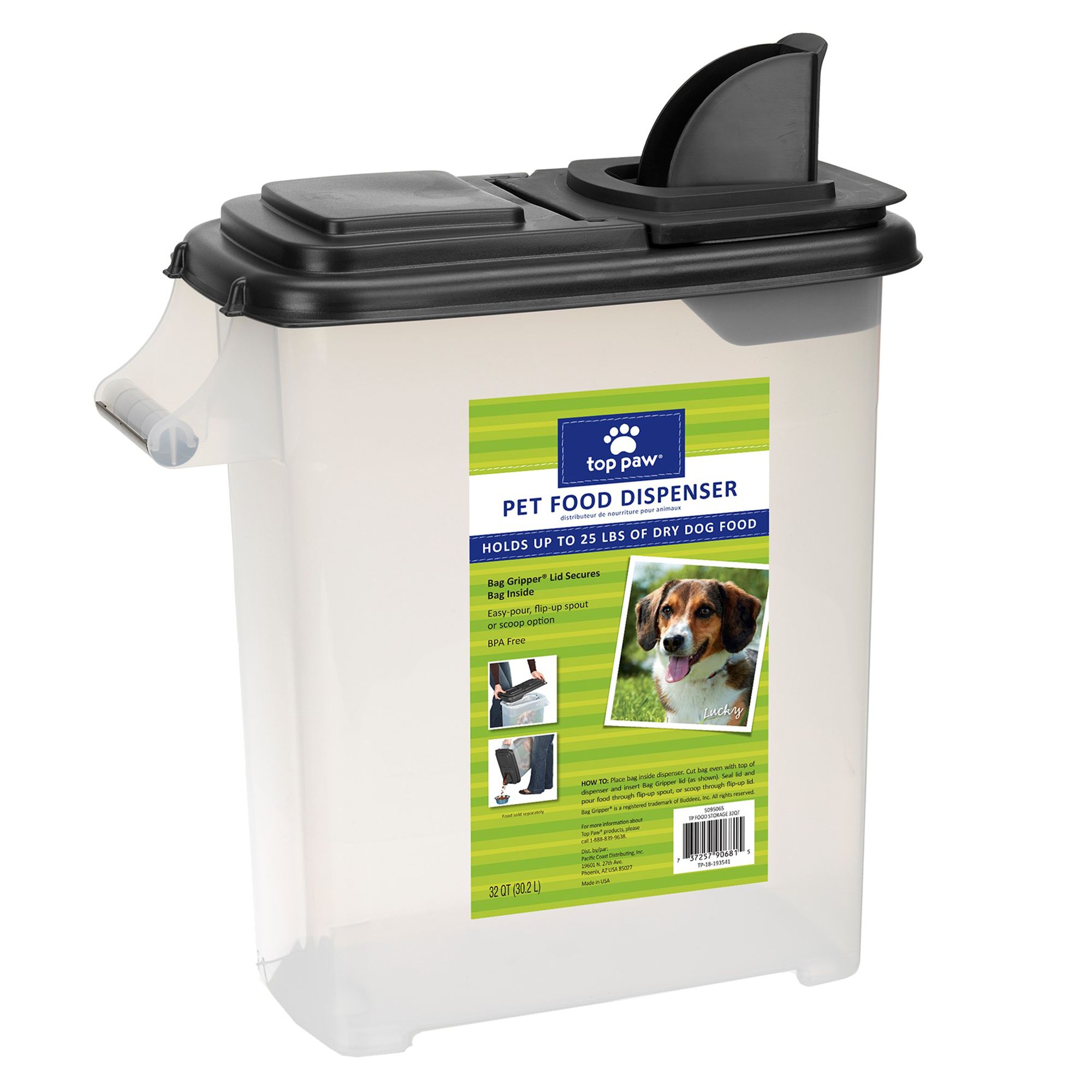 dog food container with scoop