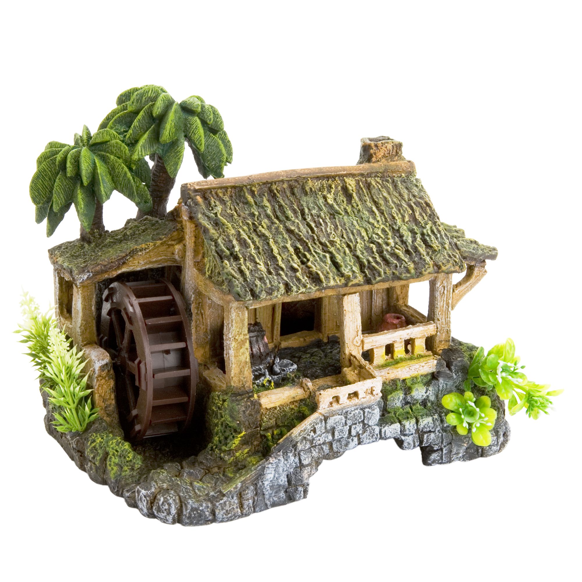 Top Fin Tropical Beach Hut Aquarium Ornament