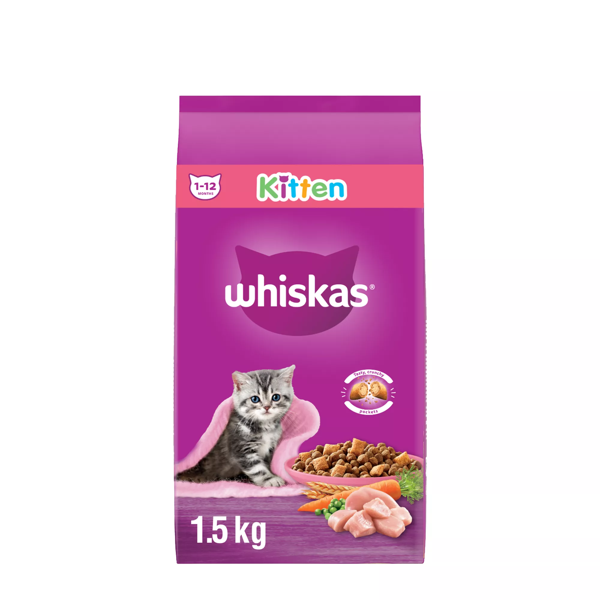 Whiskas Kitten Dry Cat Food with Real Chicken