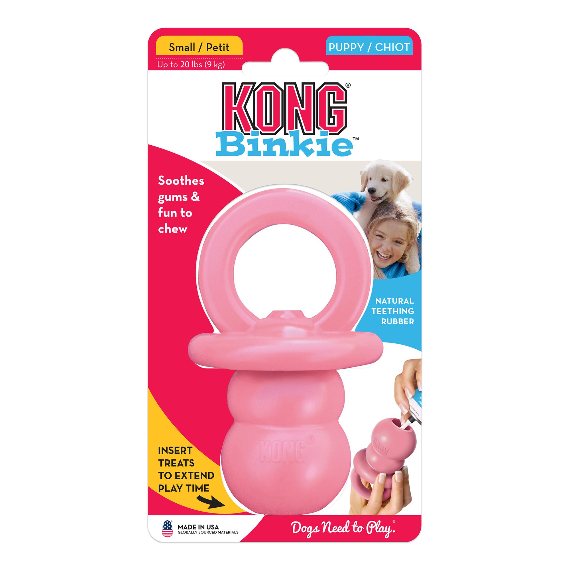 KONG® Binkie Treat Dispensing Puppy Toy 