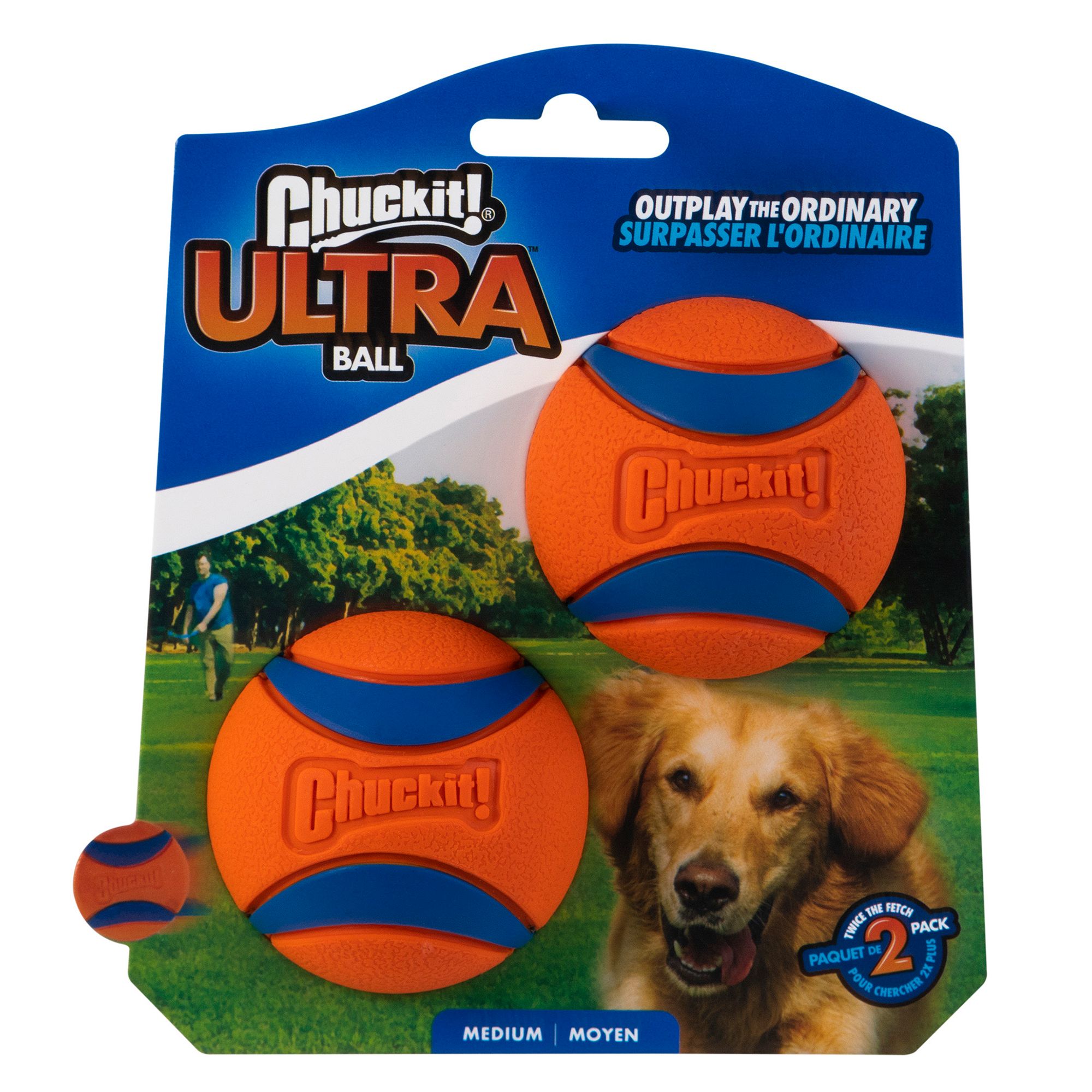 orange and blue rubber dog balls