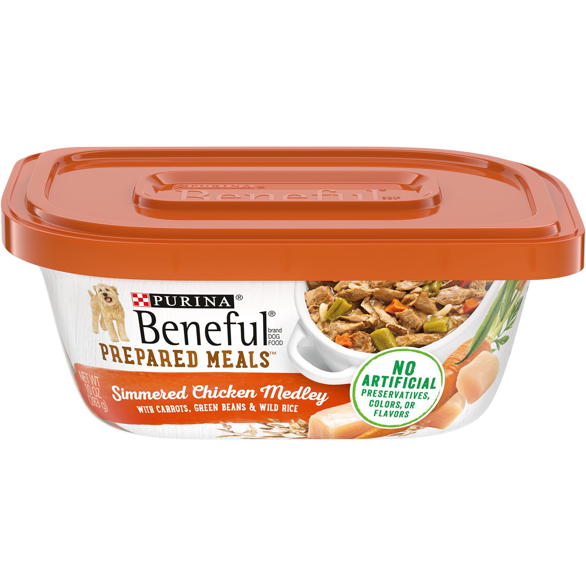 Purina Beneful Prepared Meals Adult Dog Wet Food 10oz dog