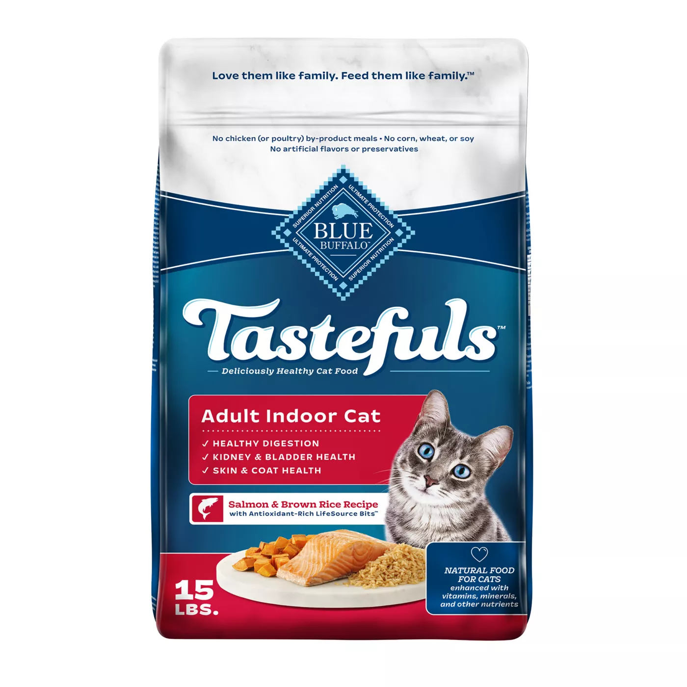 Blue Buffalo Tastefuls Adult Dry Cat Food Natural Salmon