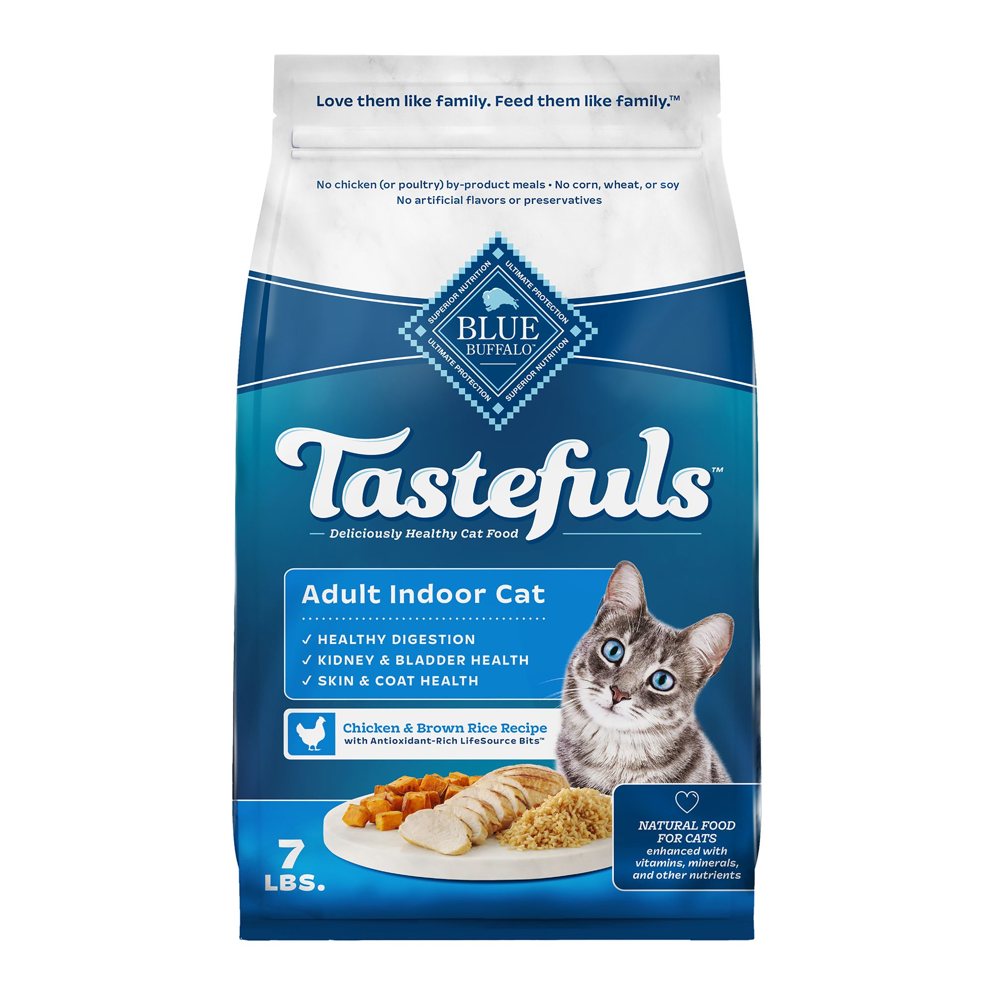 Blue Buffalo Tastefuls Indoor Health Adult Dry Cat Food Natural Chicken Brown Rice