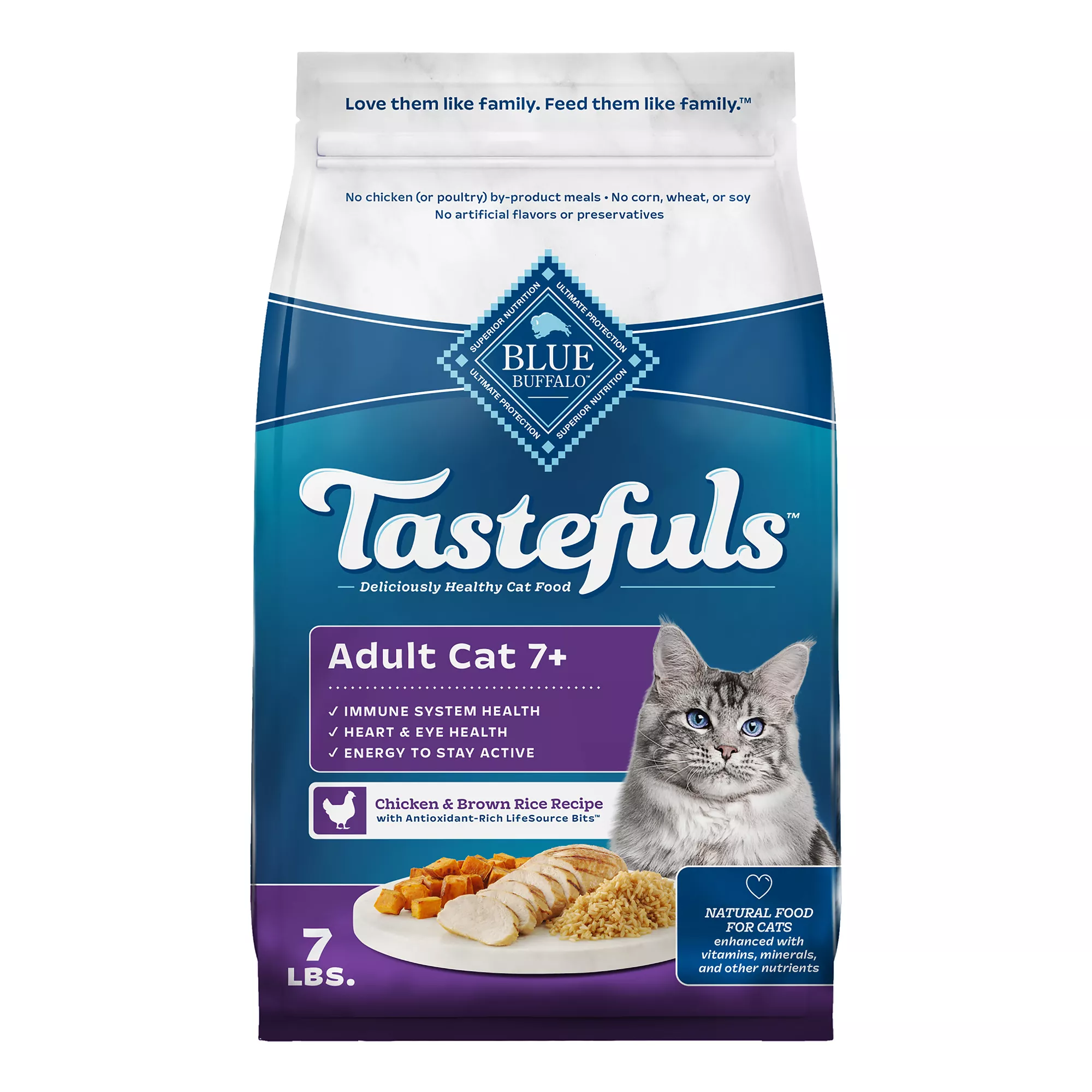 Blue Buffalo® Tastefuls&trade;  Senior Dry Cat Food - Natural, Chicken