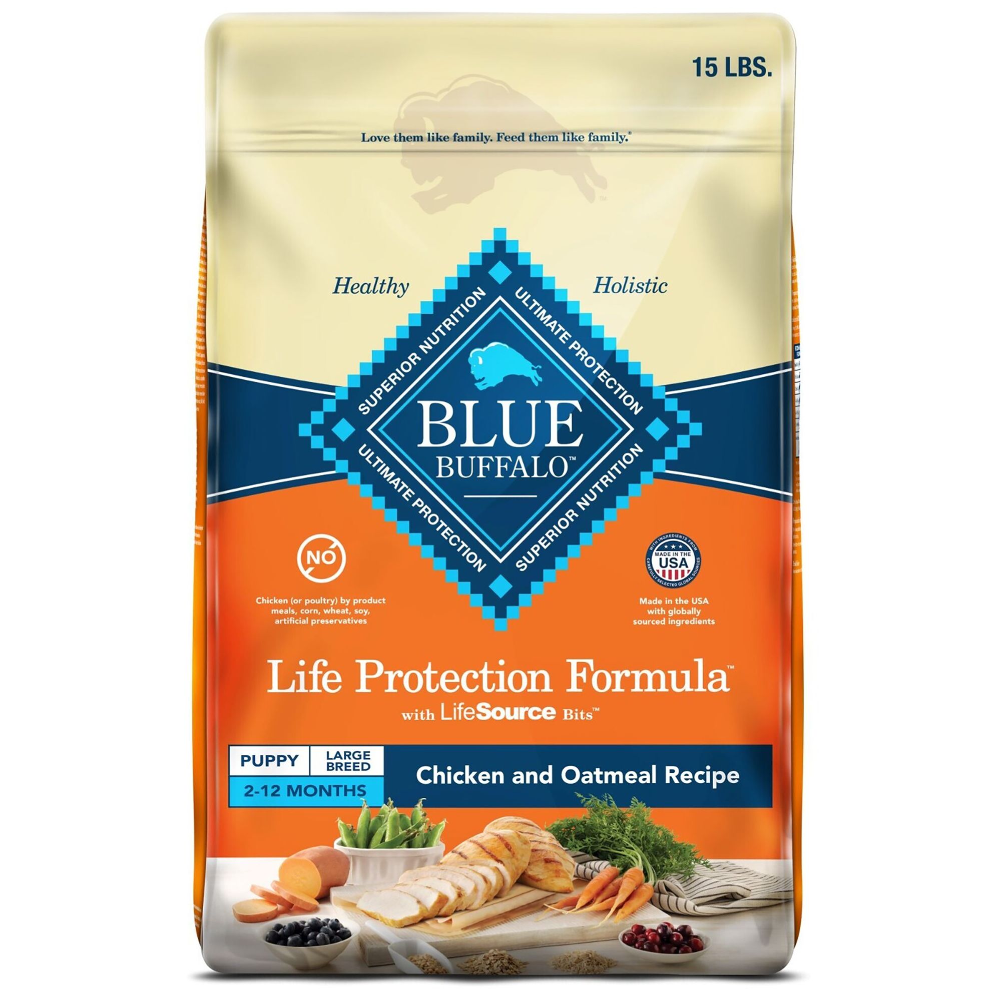 Blue Buffalo Life Protection Formula Large Breed Puppy Dry Dog Food Natural Chicken