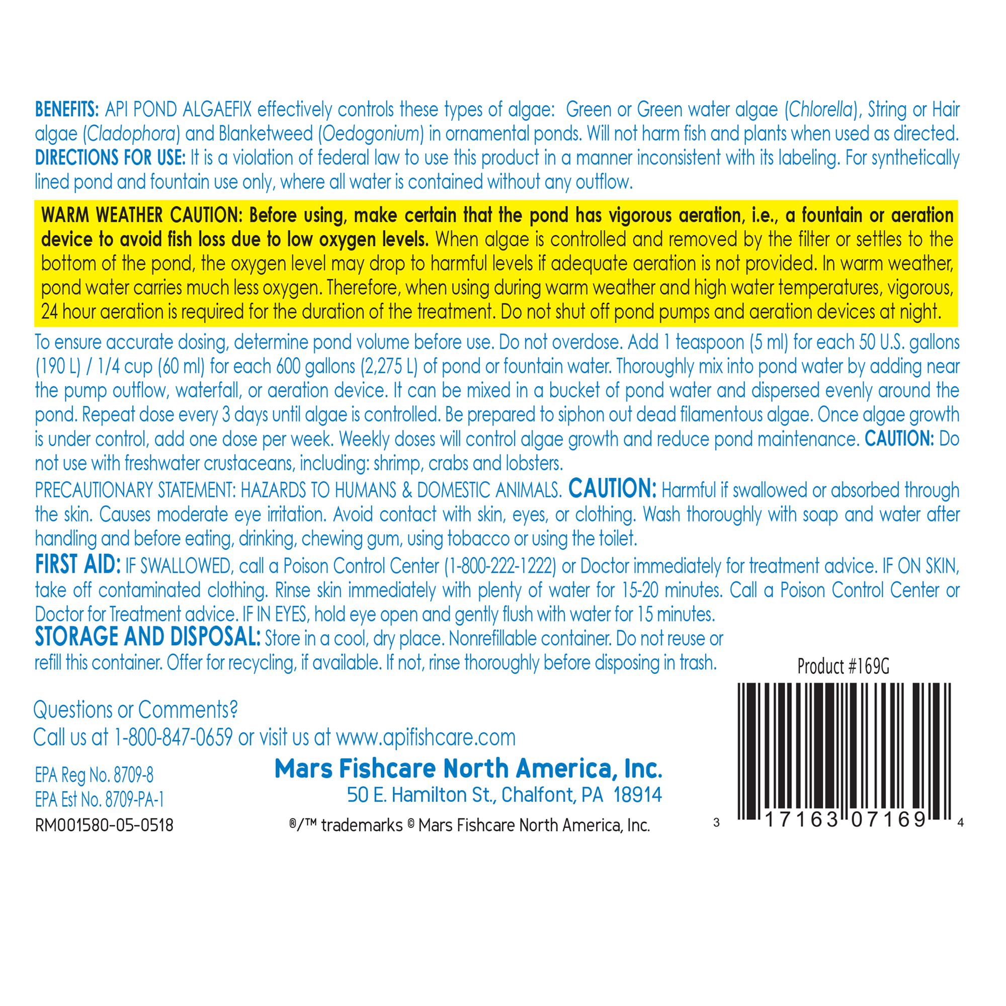 API® Pond Algaefix Algae Control for Koi Ponds - thumbnail 2