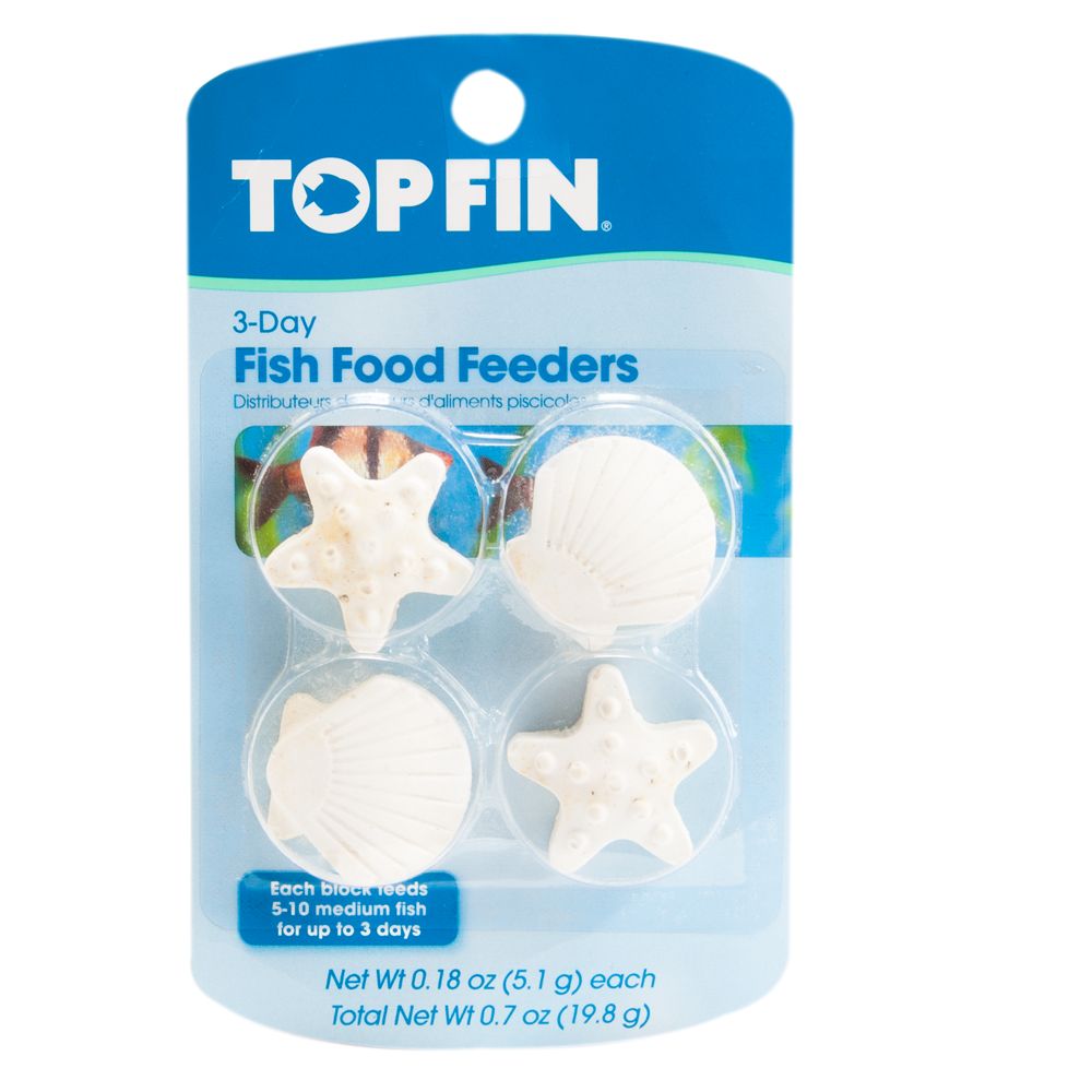 Food feeder outlet for fish