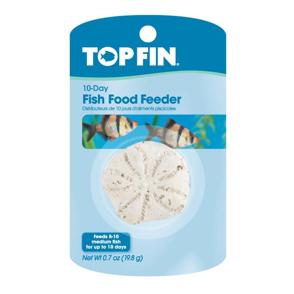 Top Fin 10 Day Fish Food Feeder Grey