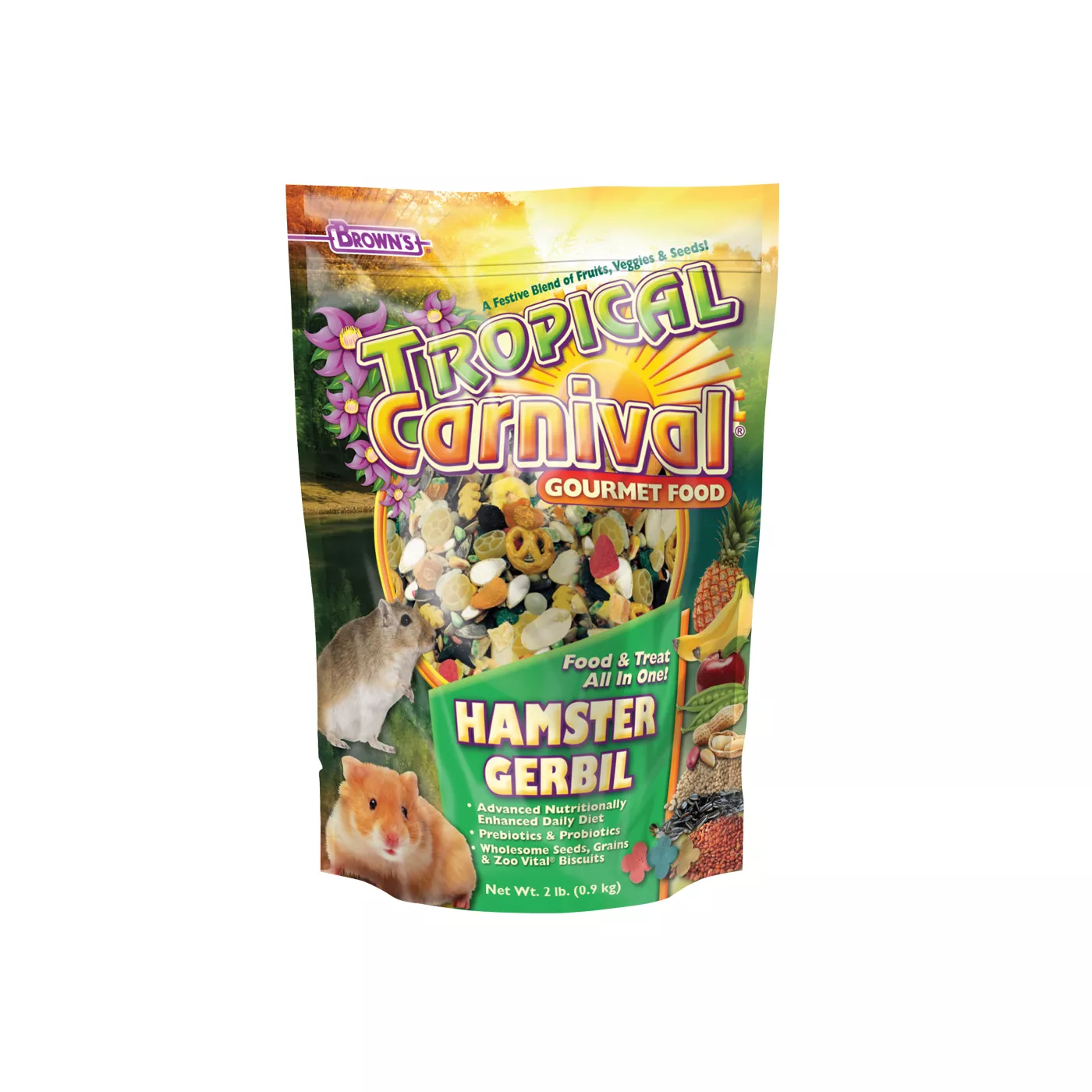 Brown's tropical carnival natural gourmet food for hamsters and gerbils hotsell