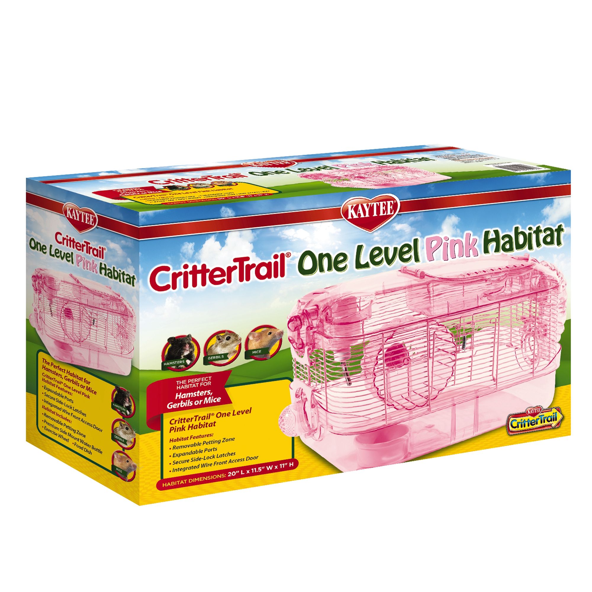 Kaytee CritterTrail One Level Habitat Pink