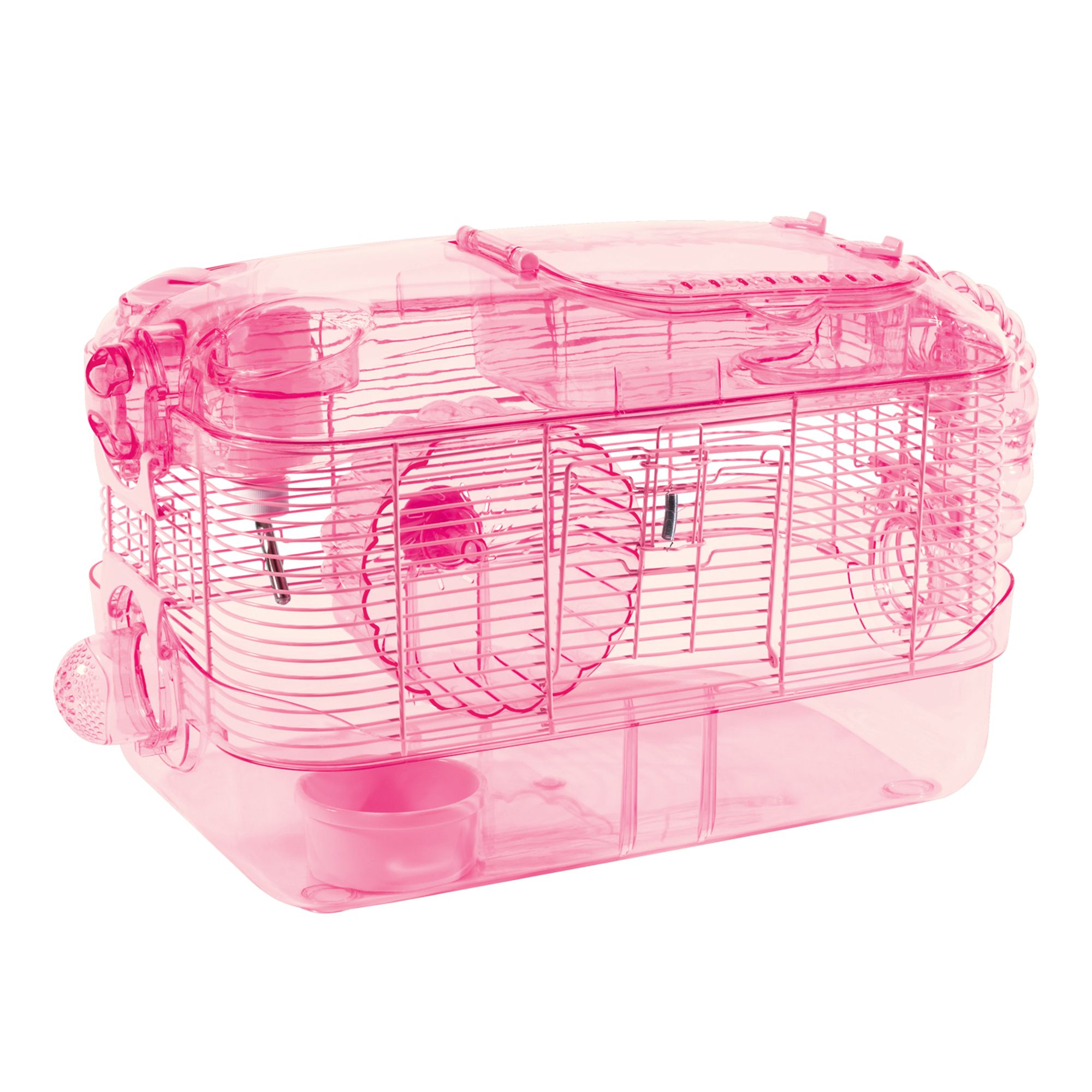 pink hamster cage