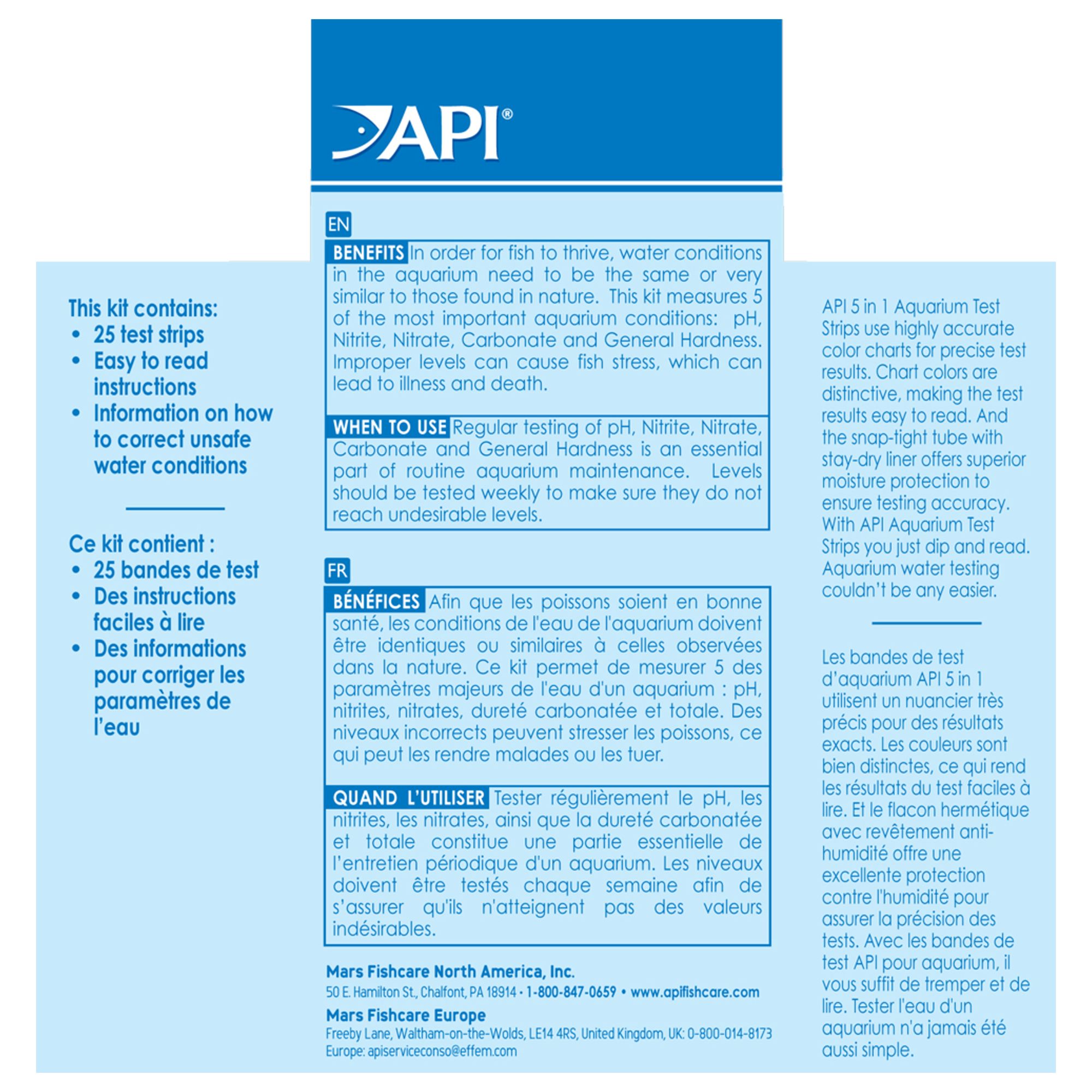 API® 5 in 1 Aquarium Test Strips for Aquarium Water Testing - thumbnail 2