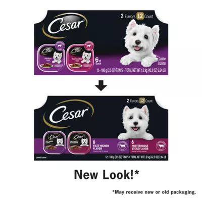 Product Cesar® Classics Adult Wet Dog Food - Loaf, 12 Count, Variety Pack