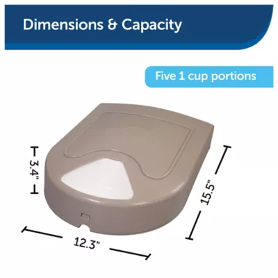 Product PetSafe® 5 Meal Pet Food Dispenser - Dry or Semi-Moist Pet Food - (5 Cup/40 Ounce Total Capacity)