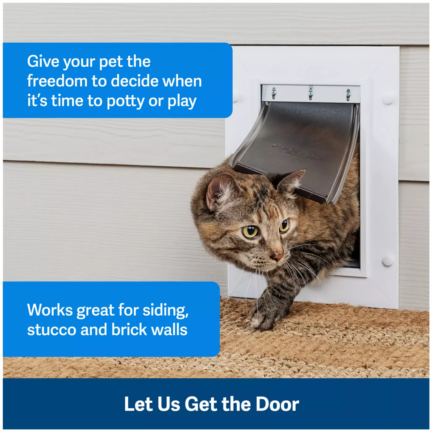 Diy cat door in wall best sale