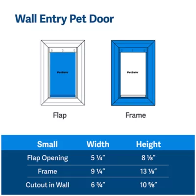 Product PetSafe® Wall Entry Pet Door - DIY Installation - Includes Telescoping Tunnel