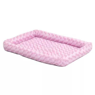 MidWest Quiet Time Bolster Pet Bed and Crate Mat - Image 1