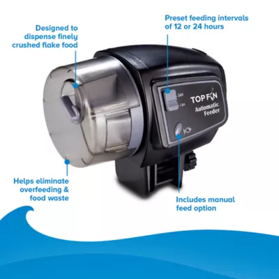Top Fin® Fin Automatic Fish Feeder - Automatic Fish Food Feeder - Image 3
