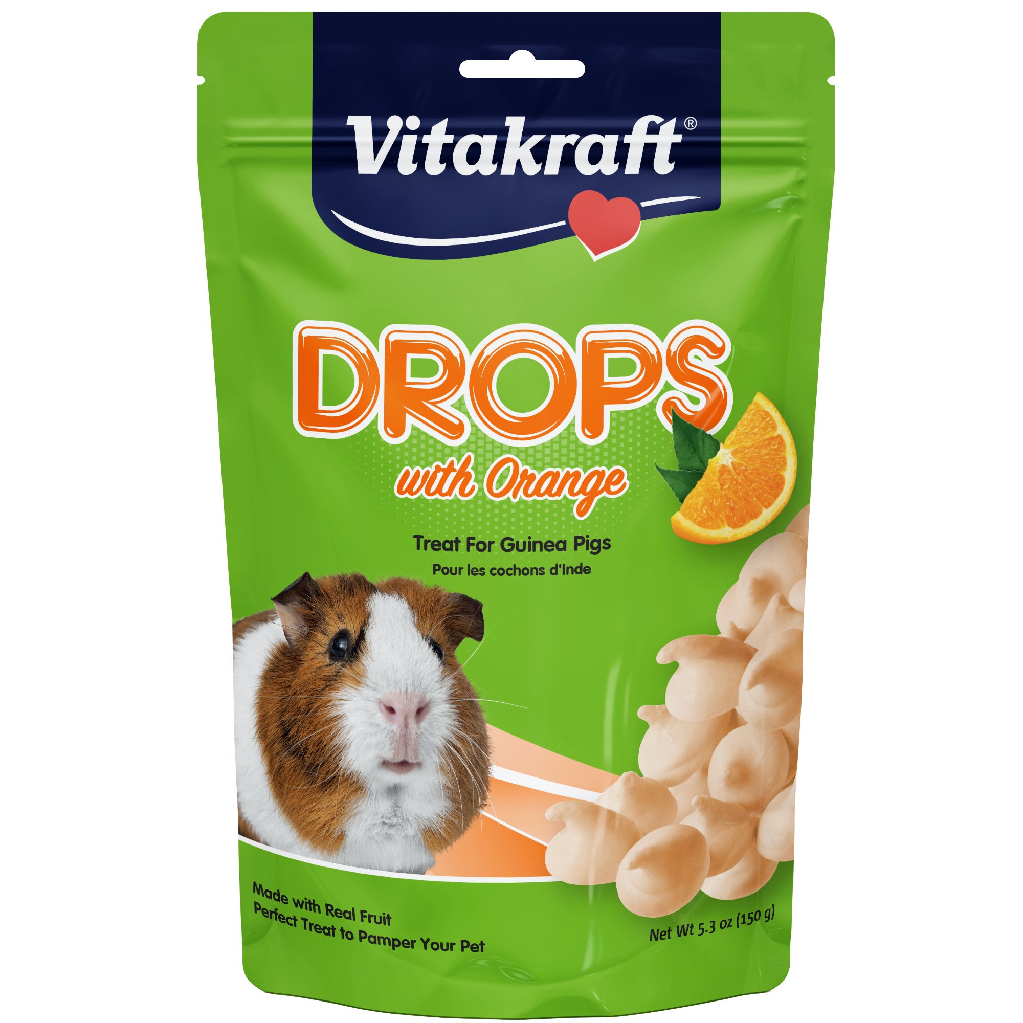 Vitakraft Guinea Pig Drops with Orange - 5.3 oz