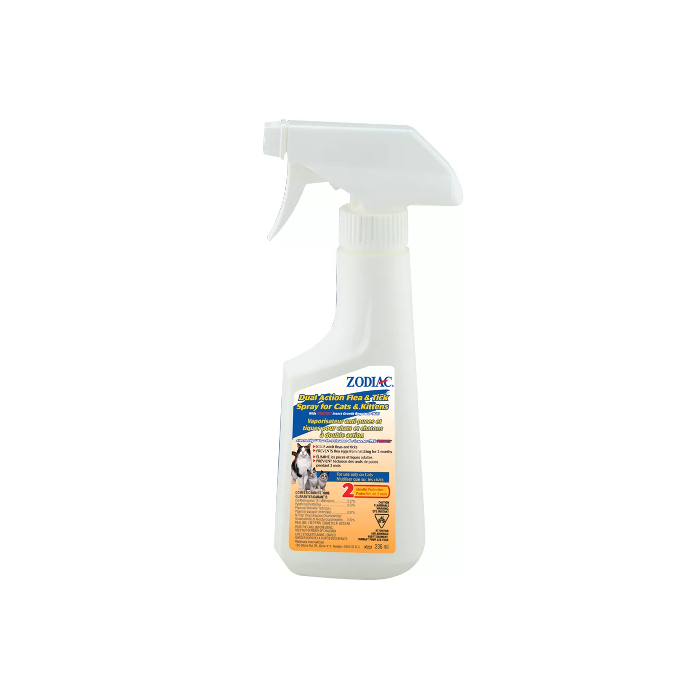 ZODIAC Dual Action Flea Tick Spray for Cats Kittens