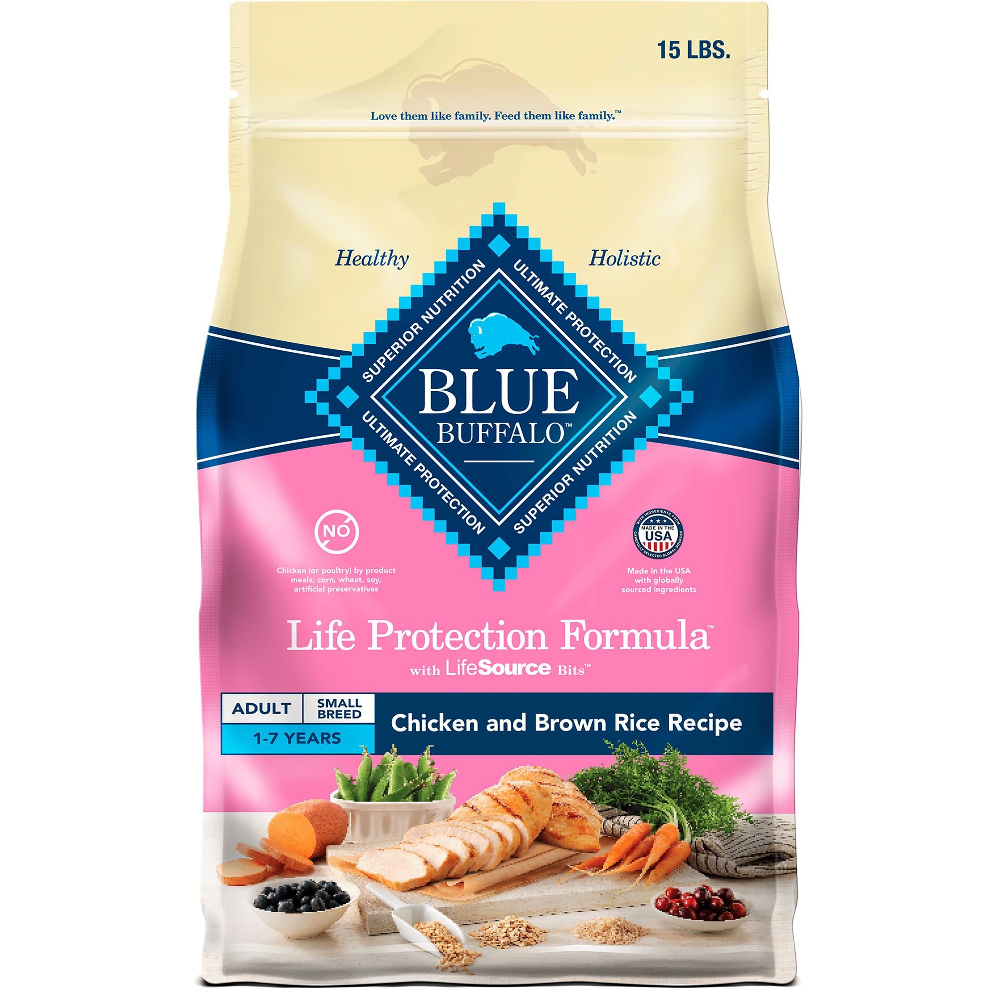 Blue Buffalo Life Protection Formula 15 lb. Chicken Brown Rice Small Breed Adult Dry Dog Food