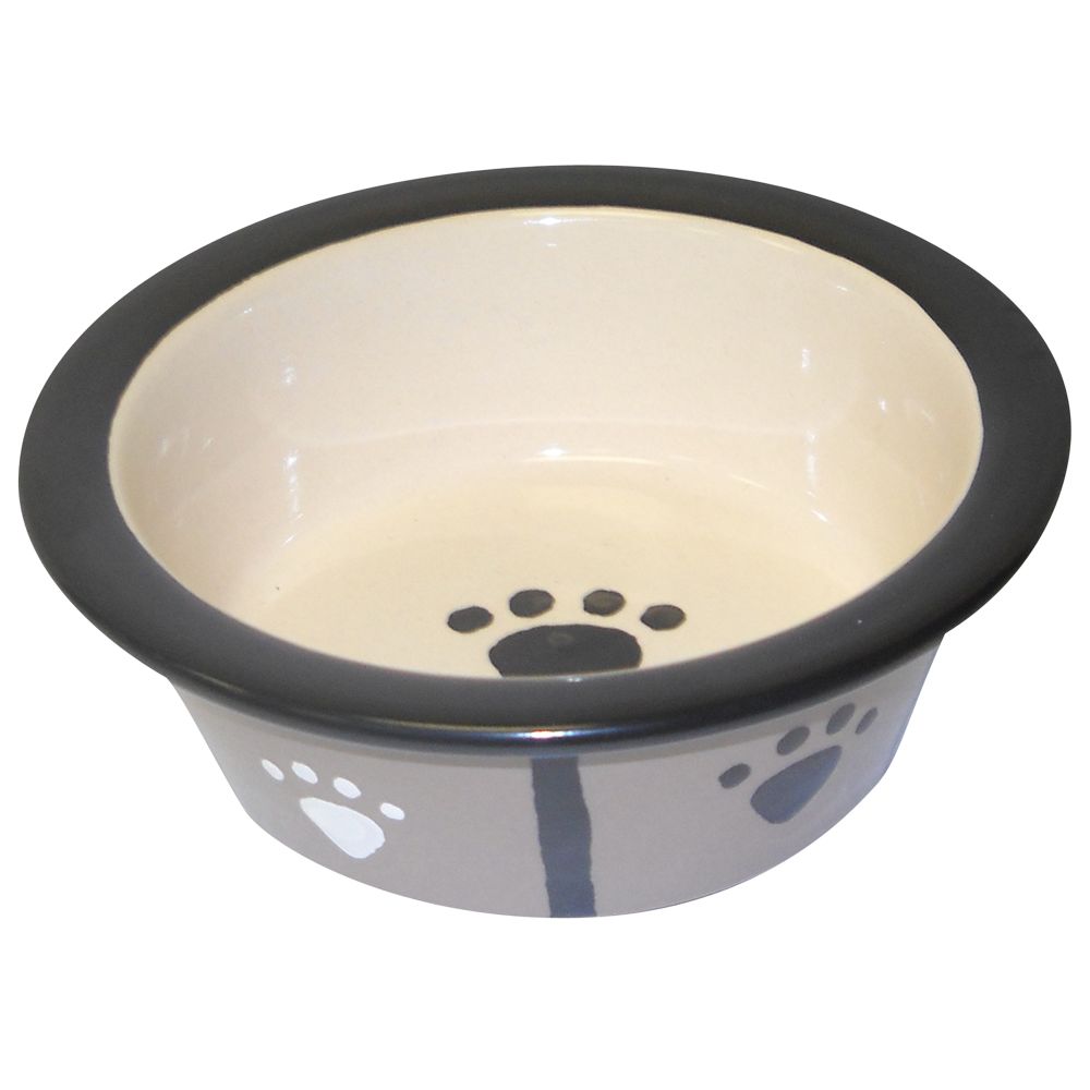 elevated dog feeder with ceramic bowls