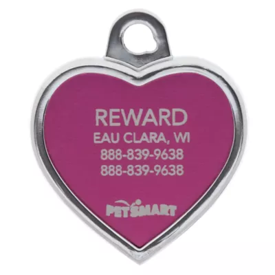 Product TagWorks® Blingz Collection Personalized Small Heart Personalized Pet ID Tag