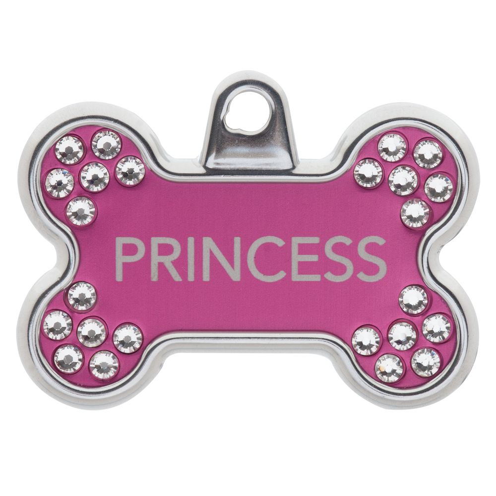 TagWorks® Blingz Collection Bone Personalized Pet ID Tag