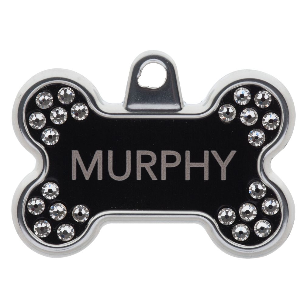 TagWorks® Blingz Collection Bone Personalized Pet ID Tag