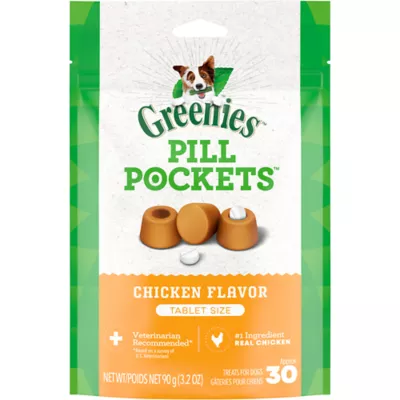 Product Greenies Pill Pockets Natural Adult Dog Treats Tablet Size Chicken Flavour