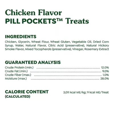 Product Greenies Pill Pockets Natural Adult Dog Treats Tablet Size Chicken Flavour