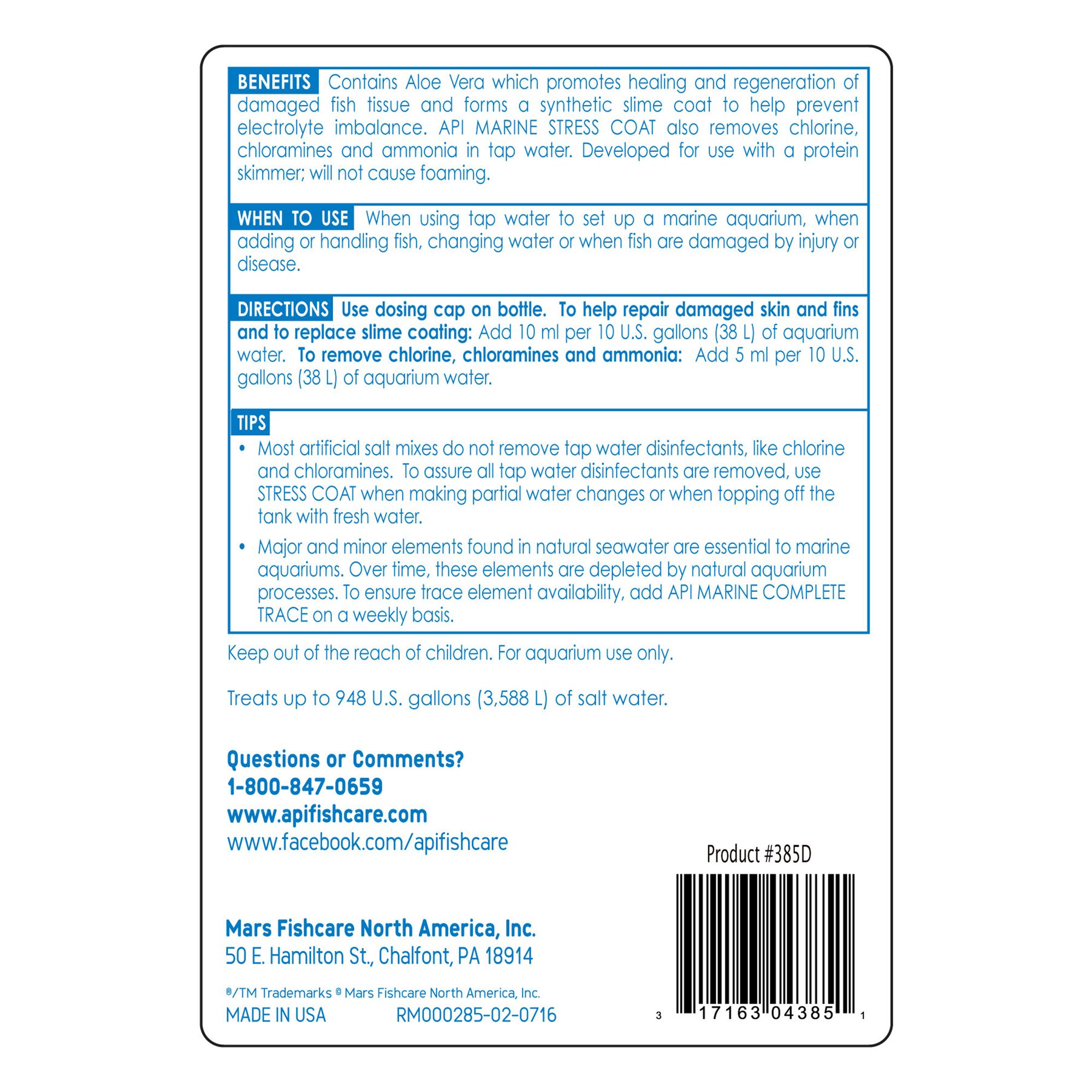 API® Marine Stress Coat for Saltwater Aquariums - thumbnail 2