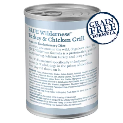 Product Blue Buffalo® Wilderness™ Adult Wet Dog Food - Grain Free, Turkey & Chicken, 12.5 oz