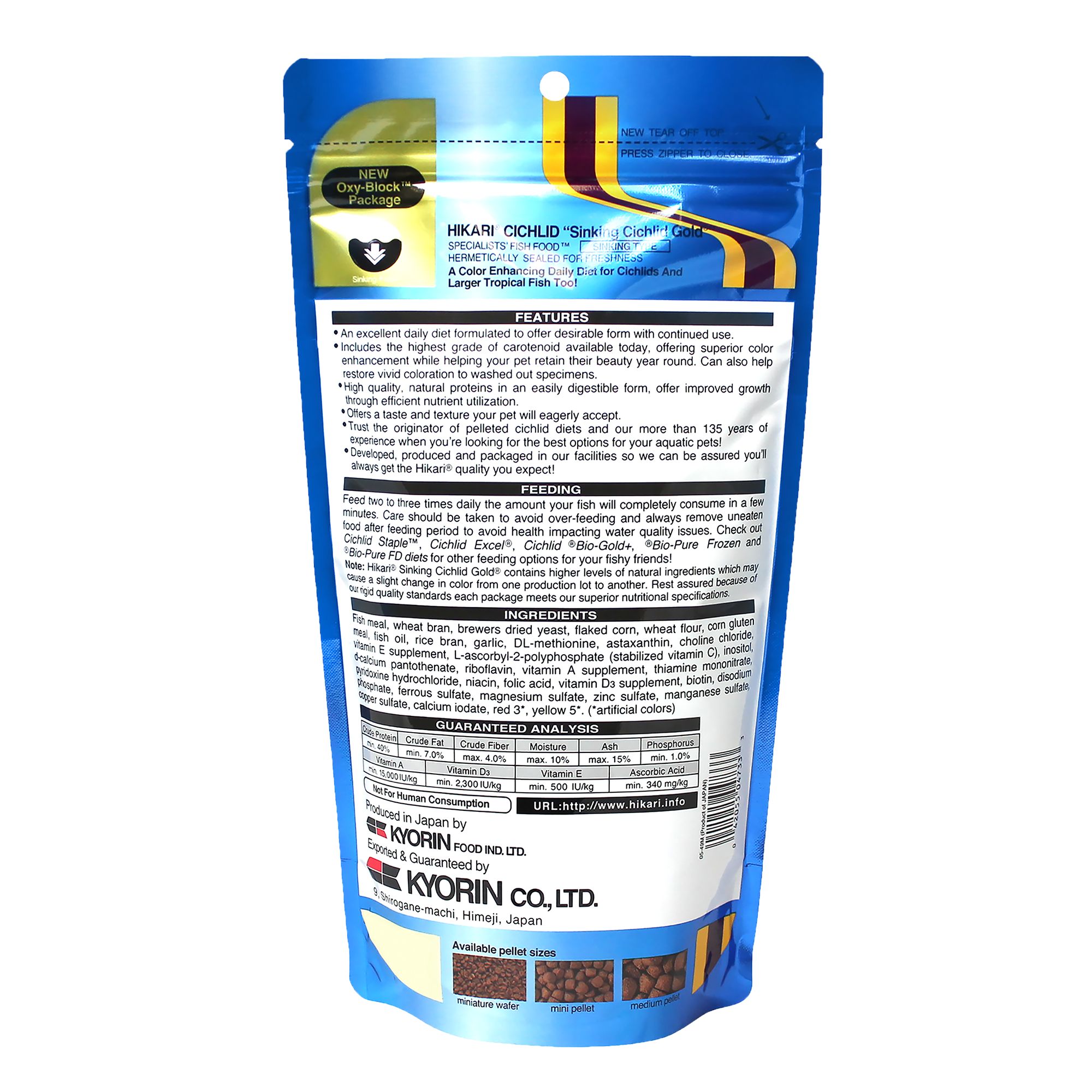 Hikari® Sinking Cichlid Gold® Fish Food - thumbnail 2
