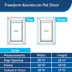 PetSafe® Freedom Aluminum Pet Door for Dogs and Cats - White - Tinted Vinyl Flap image thumbnail 6
