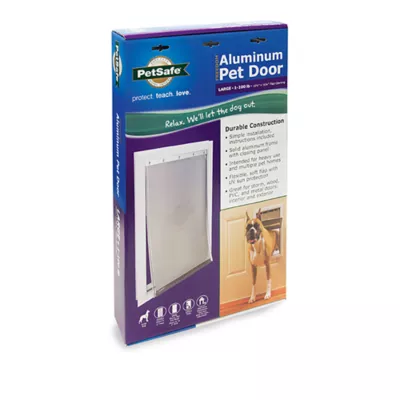 Product PetSafe® Freedom Aluminum Pet Door for Dogs and Cats - White - Tinted Vinyl Flap