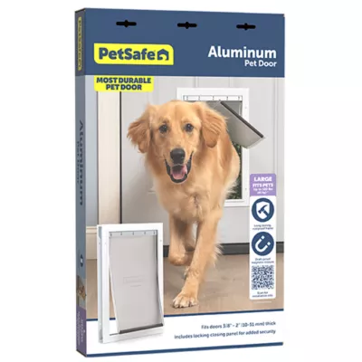 Product PetSafe® Freedom Aluminum Pet Door for Dogs and Cats - White - Tinted Vinyl Flap