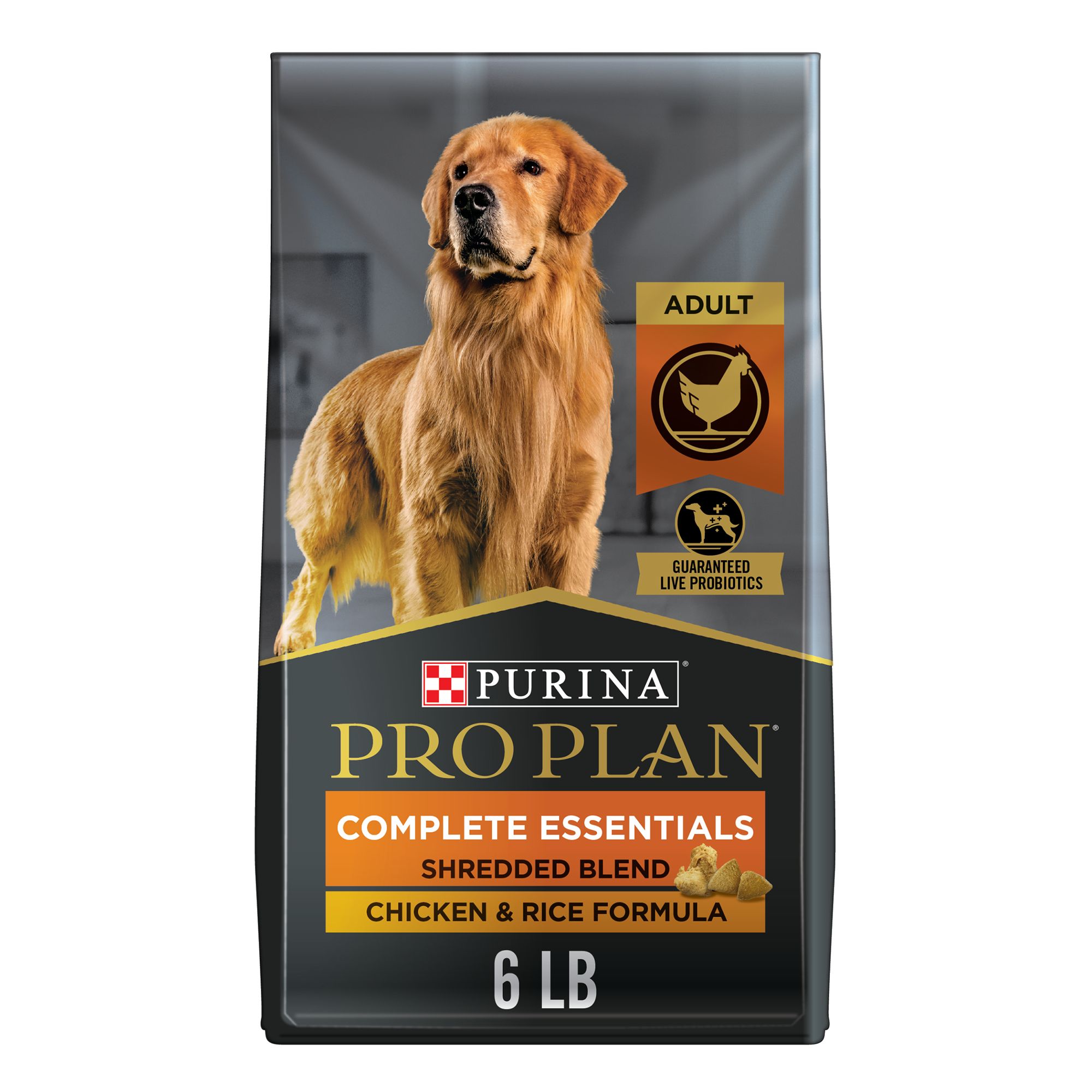 Purina Pro Plan Complete Essentials Adult Dry Dog Food High Protein Probiotics Chicken Rice